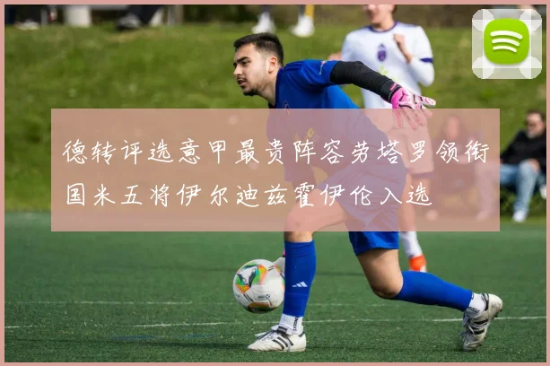 德转评选意甲最贵阵容劳塔罗领衔国米五将伊尔迪兹霍伊伦入选